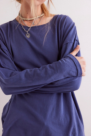 We The Free Nina Long-Sleeve Tee At Free People In Deeper Iris, Size: XS