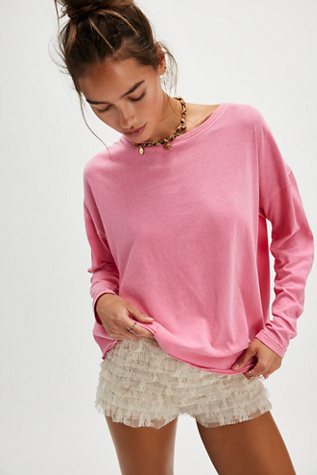 We The Free Nina Long-Sleeve Tee at Free People in Flowering Ginger, Size: XL