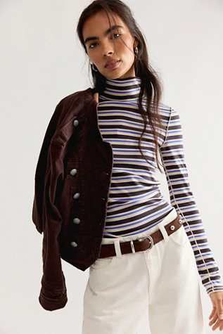 We The Free Good Good Stripe Turtleneck