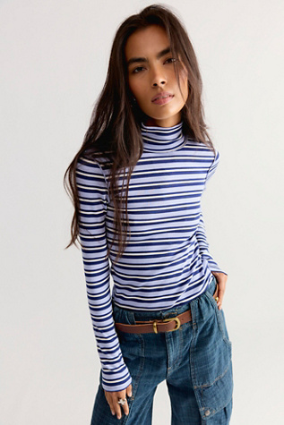 We The Free Good Good Stripe Turtleneck