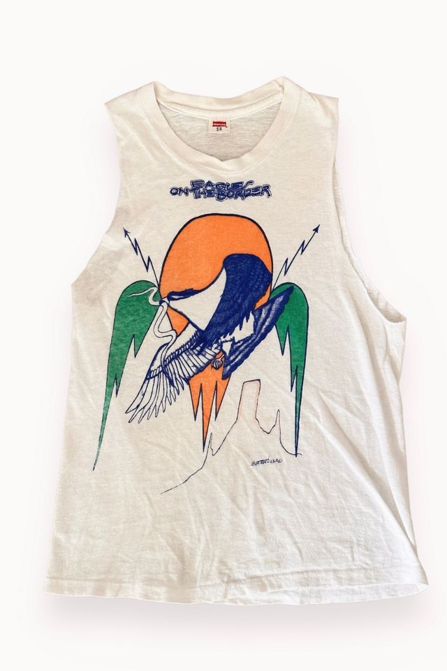 Vintage 1970's Eagles On The Border Sleeveless T-Shirt Selected By Afterlife Boutique #1