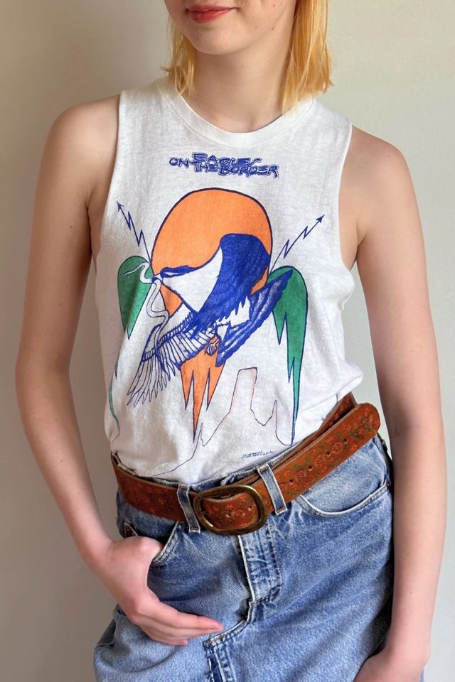 Vintage 1970's Eagles On The Border Sleeveless T-Shirt Selected By Afterlife Boutique #2