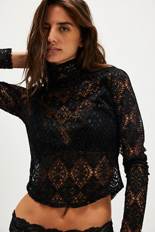 Bali Noble Long Sleeve at Free People in Black, Size: Small