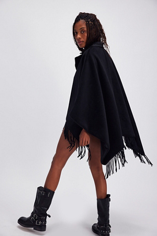 Understaded Leather Poncho