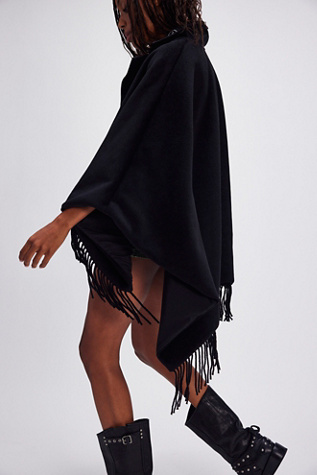 Understaded Leather Poncho