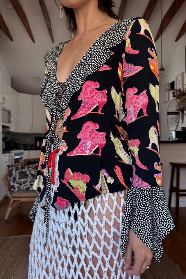 Ruffle Patterned Blouse Selected by Kikos Kloset #3