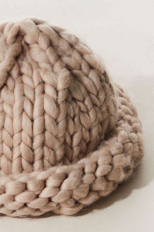 Woven Chunky Knit Beanie #3