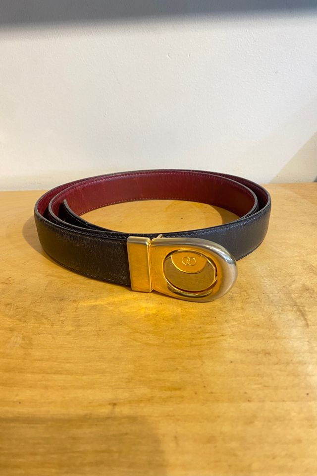 Vintage Gucci Black Leather Belt Selected by The Curatorial Dept. Free People