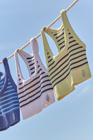 Go To Striped Sports Bra