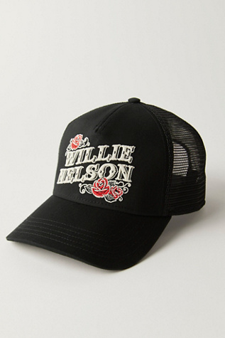 Willie Nelson Roses Baseball Hat by American Needle at Free People in Black