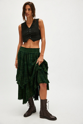 FP One Averie Maxi Skirt At Free People In Green Combo, Size: XL