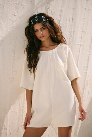 Dean Romper By free-est At Free People In Wet Plaster, Size: Small