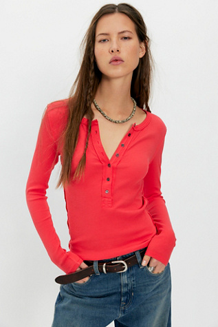 We The Free Jamie Henley at Free People in Flame Red, Size: XS