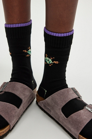 Digi Needlepoint Crew Socks