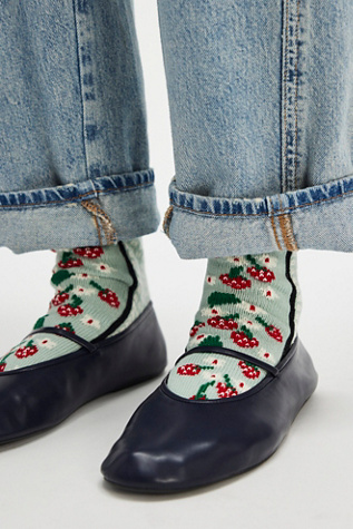 Forest And Friends Nordic Socks by Hansel From Basel at Free People in Strawberry Field