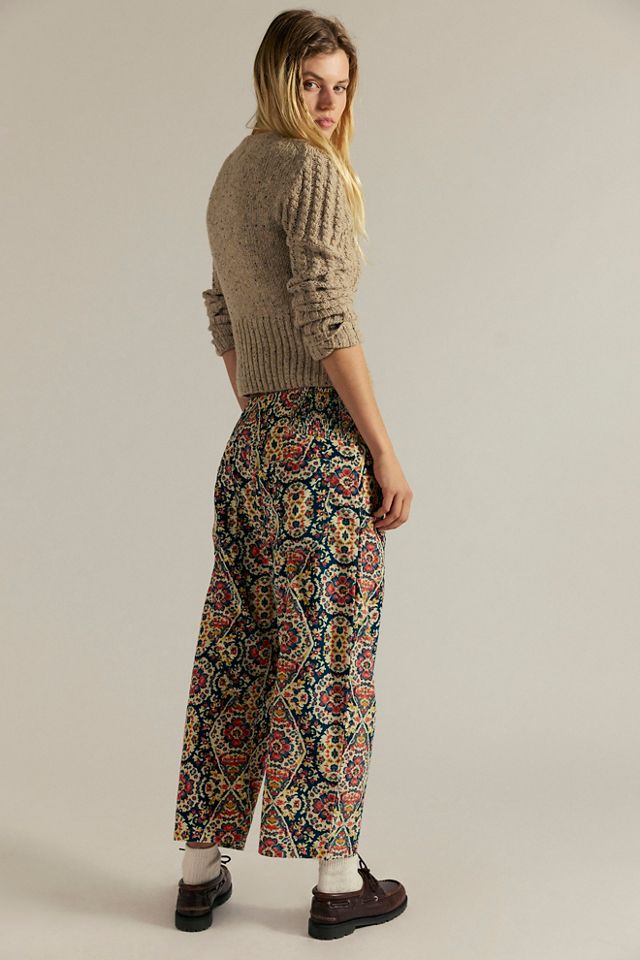 We The Free Lunan Crop Harem Cord Printed Jeans #1