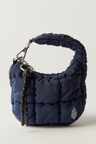 Quilted Micro Pouch At Free People In Navy Baby