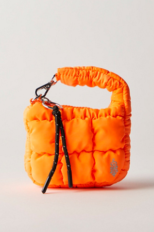 Quilted Micro Pouch At Free People In Electric Orange