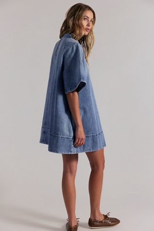 Женское платье Free People Harlow Mini, цвет: Океанский синий — фото 2