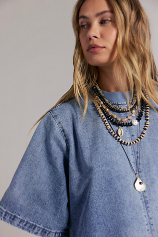 Женское платье Free People Harlow Mini, цвет: Океанский синий — фото 4