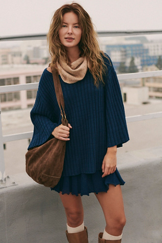 Kenzie Sweater Set By free-est At Free People In Darkest Night, Size: XS