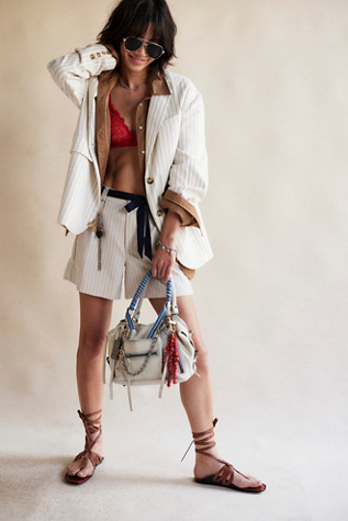 Reggie Blazer Jacket by Free People in White, Size: L