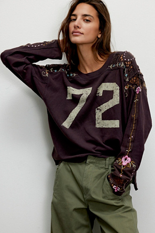 We The Free Lilith Tee At Free People In Chocolate, Size: Large