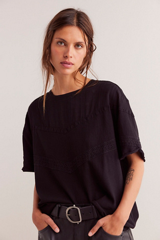 We The Free Dorothy Tee at Free People in Black, Size: XL