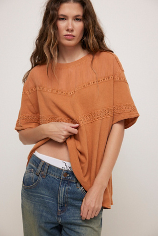 We The Free Dorothy Tee At Free People In Meerkat, Size: Large