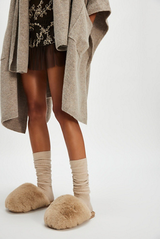 Snowball Slippers by FP Collection at Free People in Taupe, Size: US 6