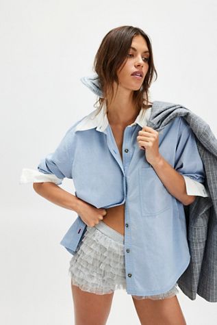 Everyday Denim Shirt in Rosewood
