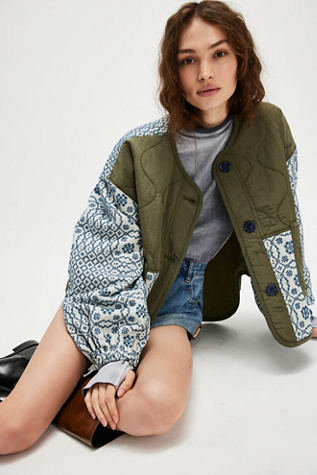 Soleil Sky Liner Jacket At Free People In Heritage Combo, Size: Small