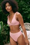 Rhythm Cove Stripe High-Waist Bikini Bottoms