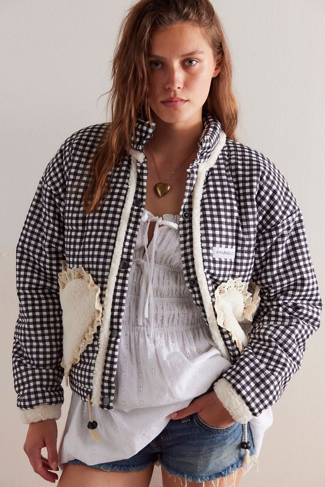 A/ASUNSOLO Gingham Heart Jacket #3