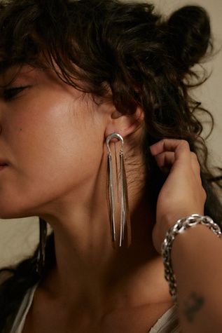 Riley Dangle Earrings by Free People in Brown