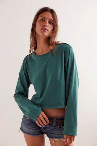 We The Free The Perfect Long-Sleeve Tee at Free People in Jaded, Size: Large