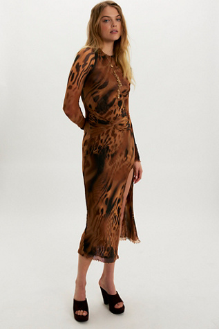 Gianni Maxi Dress by Free People in Brown, Size: XL