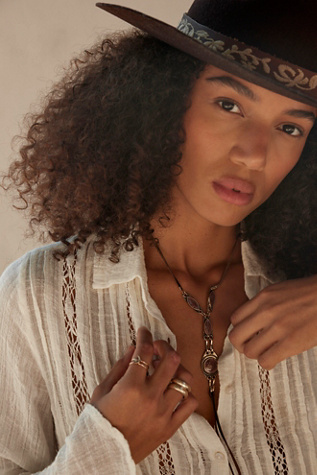 Rosa Bolo Necklace at Free People in Cocoa/Lavender