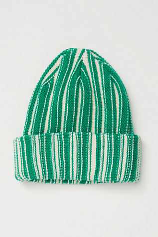 Desert Stripe Beanie at Free People in Green