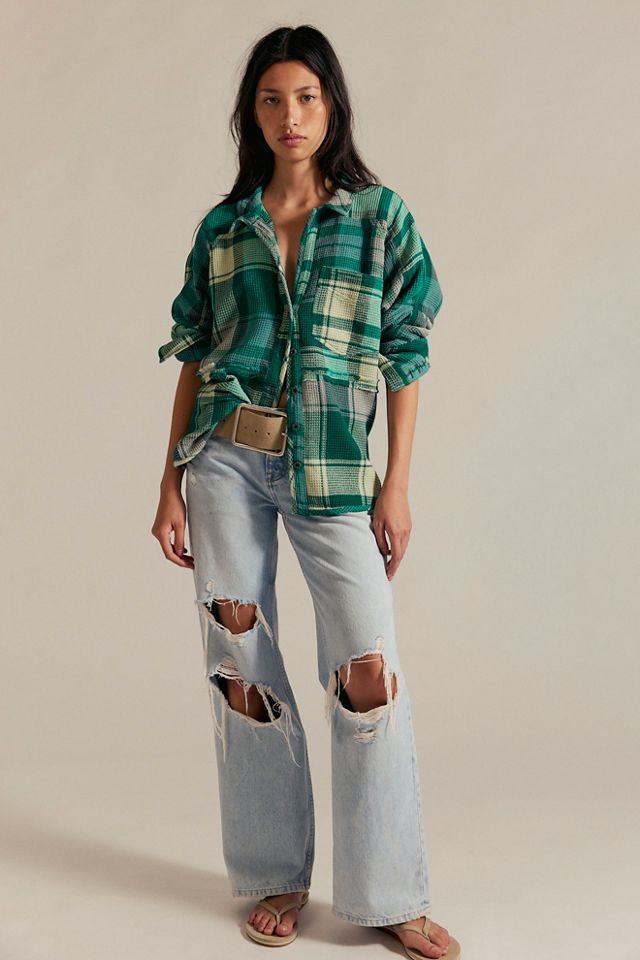 We The Free Cozy In Plaid Shirt