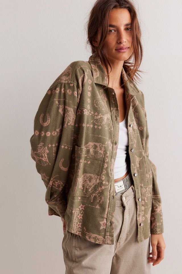 We The Free Calico Flannel Shirt #2