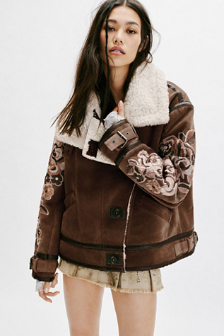 Veste Moto Free People - Simili Cuir Vegan Matelassé Sans Col, Noir Taille 4, Occasion Très Bon état