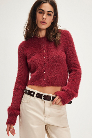 フリーピープル Free People Celeste Cardi レディース Sweaters Aged Red Free People Women's Celeste Cardi, Aged Red, S at Amazon