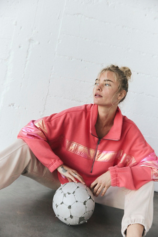 Away We Go Half Zip Top by FP Movement at Free People, Hibiscus, S