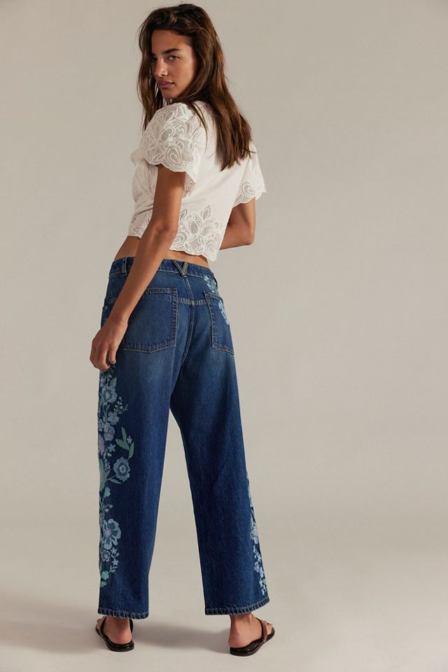 We The Free Willow Floral Embroidered Jeans