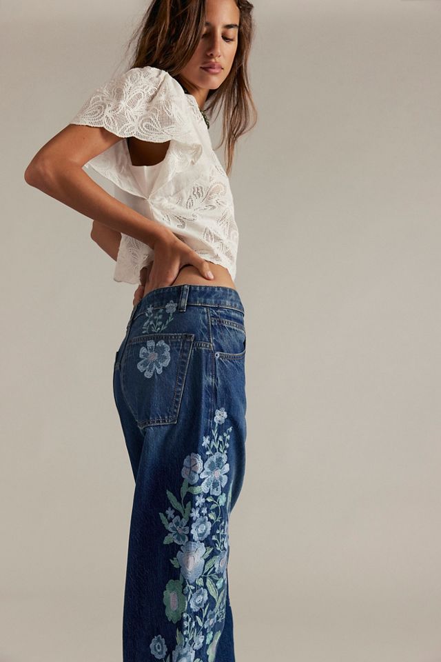 We The Free Willow Floral Embroidered Jeans