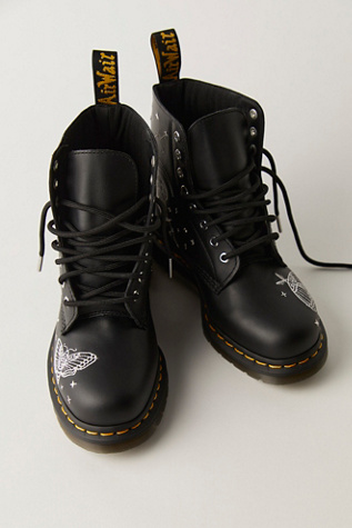 Bottes Dr. Martens 1460 J Enfants Pointure 12 - Noir 8 Yeux Avec Zip - Occasion Très Bon état