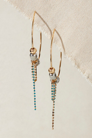 Flume Hoops by Free People in Blue
