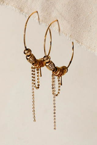 Flume Hoops by Free People in Gold
