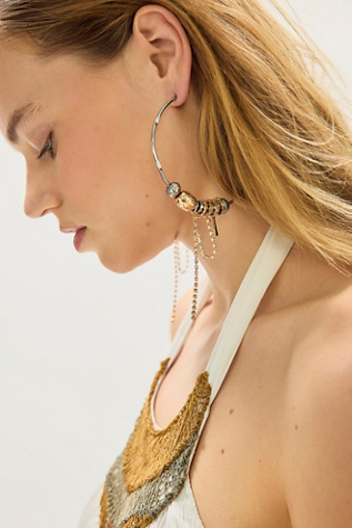 Flume Hoops at Free People in Mixed Metal